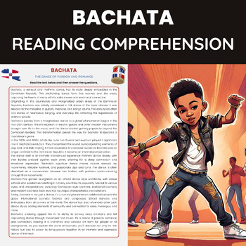 Preview of Bachata Dance Hispanic Heritage Reading Comprehension | History of Bachata