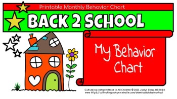 Preview of Back 2 School  - Behavior Chart