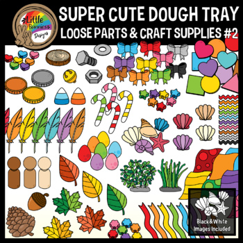 Preview of Back 2 School Clipart - Craft Supplies - Loose Part Icons 2