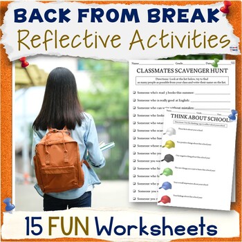 Preview of Back From Break ELA Activity Packet, After Fall, Winter, Spring Break Worksheets