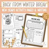 Back From Winter Break New Years NO PREP Worksheets