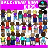 Back/Rear View Kids Clip Art Set {Educlips Clipart}