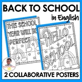 Back To School | 2 Collaborative Oversized Coloring Poster