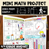 Back To School 4th Grade Mini Math Project Math Review Mat