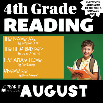 Preview of Back To School 4th Grade Reading August Lesson Plans Read Aloud Book Activities