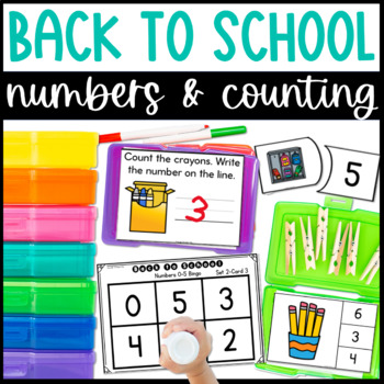 Preview of Back To School Activities | Math Centers | Counting Numbers 0-10