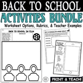 Back To School Activities Setting My Goals Worksheets Midd