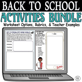 Preview of Back To School Activities First Day Worksheets Middle School High School