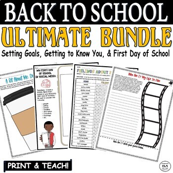 New Years 2024 Activity Bundle Goals, Resolutions, Bulletin Board