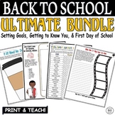 Back To School Activities Setting Goals Worksheets Middle 