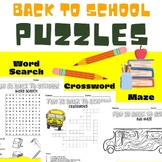 FREEBIE Back To School Activities - Word Search Puzzle, Cr