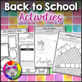 Back To School Activities, Worksheets & Get to Know for Mi