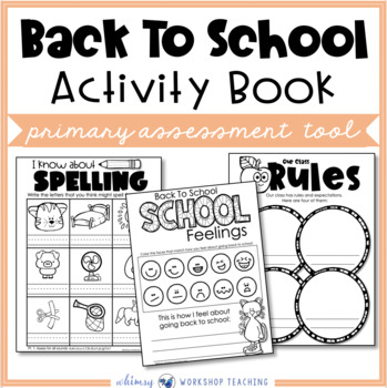 Preview of Back To School Activities and Assessment | Fall Literacy Activities First Grade