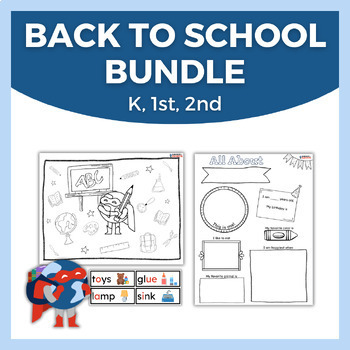 Preview of Back To School Activity Bundle | First Week | K-2 | Free