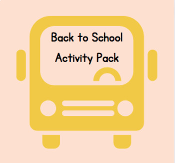 Preview of Back To School Activity Pack