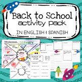 Back To School Activity Pack {in English & Spanish}