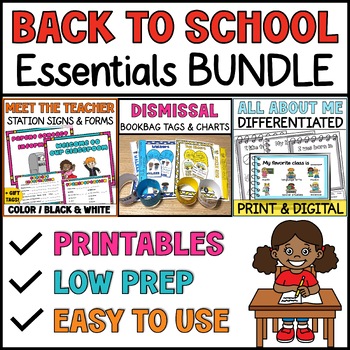 Preview of Back To School - All About Me - Dismissal Tags - Meet The Teacher - Special Ed