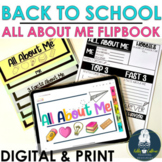 Back To School | All About Me Flipbook | Digital and Print