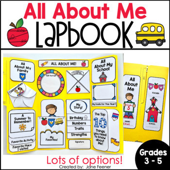 All About Me Lapbook by Jane Feener | Teachers Pay Teachers