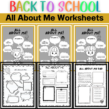Back To School: All About Me and All About my family Worksheets.