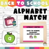 Back To School Alphabet Uppercase Lowercase Match Folder G