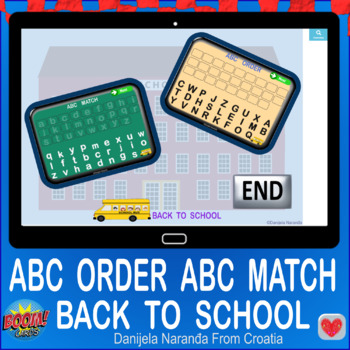 Preview of Back To School Alphabetical Order Alphabetical Order ABC Order Boom Cards