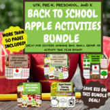 Back To School Apple Activities for UTK, Preschool, Pre-K,