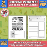 Back To School Assignment Homework Logsheet | Homework Log