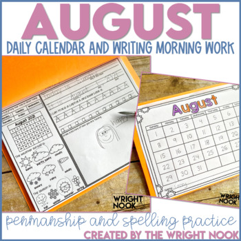 Preview of Back To School August Morning Work for Kindergarten