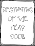 Back To School Beginning Of The Year Memory & Goal Book