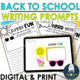 Back To School | Beginning of The Year | Writing Prompts