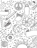 Back To School Binder Cover Coloring Sheet