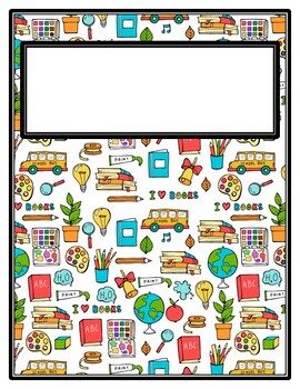 Preview of Back To School Binder Cover and Spines, Printables