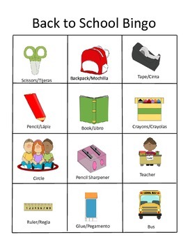 Back To School Bingo by Playful Speech | TPT