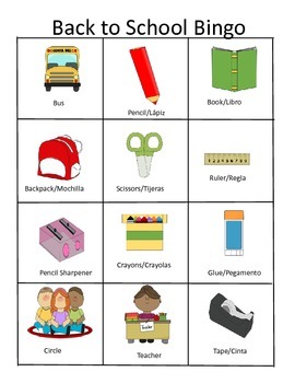 Back To School Bingo by Playful Speech | TPT