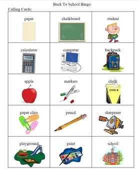 Back To School Bingo Game by TchrBrowne | Teachers Pay Teachers