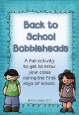 Back To School Bobbleheads - a print and go glyph activity