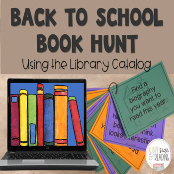 Preview of Back To School Book Hunt Using the Library Catalog