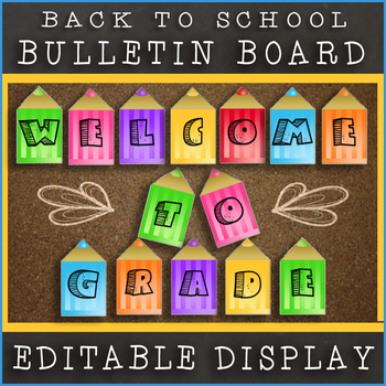 Back To School Bulletin Board Display Grades K-8 Pencil Display Banner