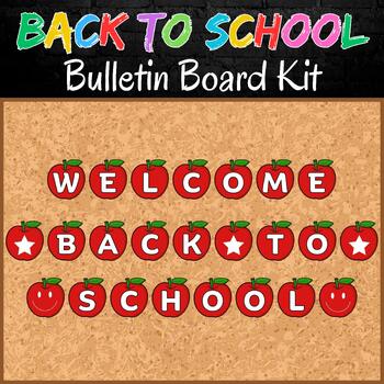 Preview of September Back To School Bulletin Board Letters | Banner or Door Kit