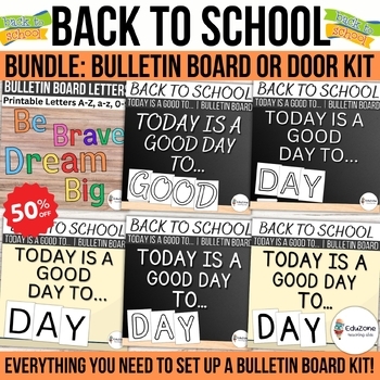 Preview of Back To School Bulletin Board Letters: Quick & Easy Way to Create Your Own Decor