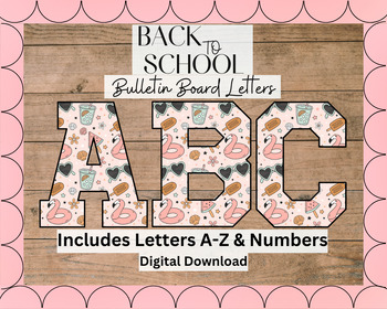 Preview of Back To School Bulletin Board Letters and Fonts, Bulletin Board Lettering