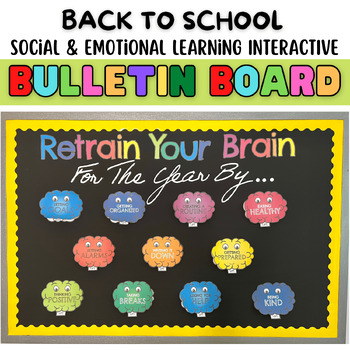 Preview of Back To School Bulletin Board |Social & Emotional Learning SEL | Interactive