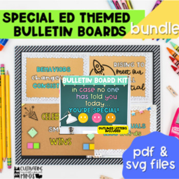 Preview of Back To School Bulletin Board Special Ed Bundle Special Education Quotes