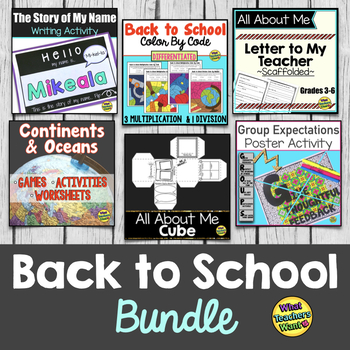 Back To School Bundle by What Teachers Want | Teachers Pay Teachers