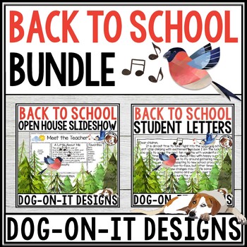 Preview of Back To School Bundle Letters and Slideshow Back To School Meet The Teacher