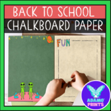 Back To School Chalkboard Digital Paper Background Clip Ar