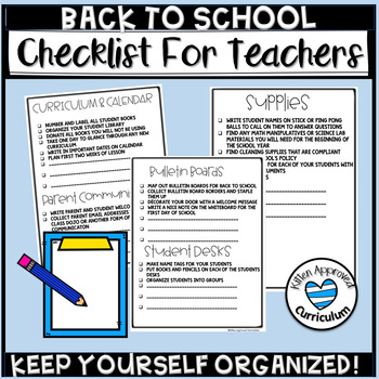 Getting Ready For School Checklist Worksheets Teaching Resources Tpt