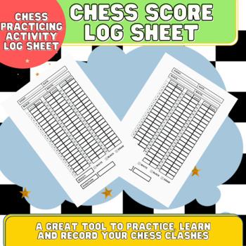 Preview of Back To School Chess Score Sheet | Chess Reference Cards | Chess Reference