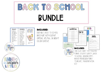 Back To School Classroom Bundle by Aim to Inspire Littles | TpT